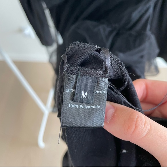 Simone Rocha Black Tulle T-Shirt Dress - Picture 4 of 5